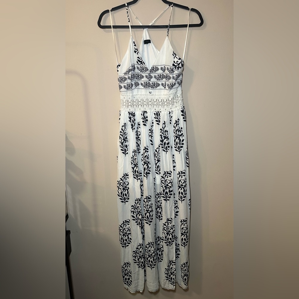 Miss Avenue Spaghetti Strap Criss Cross Maxi Dress Size Small